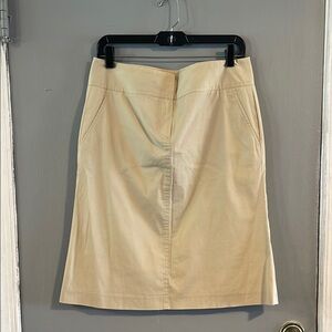 Theory Tan Pencil Skirt Knee-Length Size 8